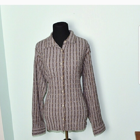 Columbia Tops - Columbia Toffee Colored Brown Button Down Shirt